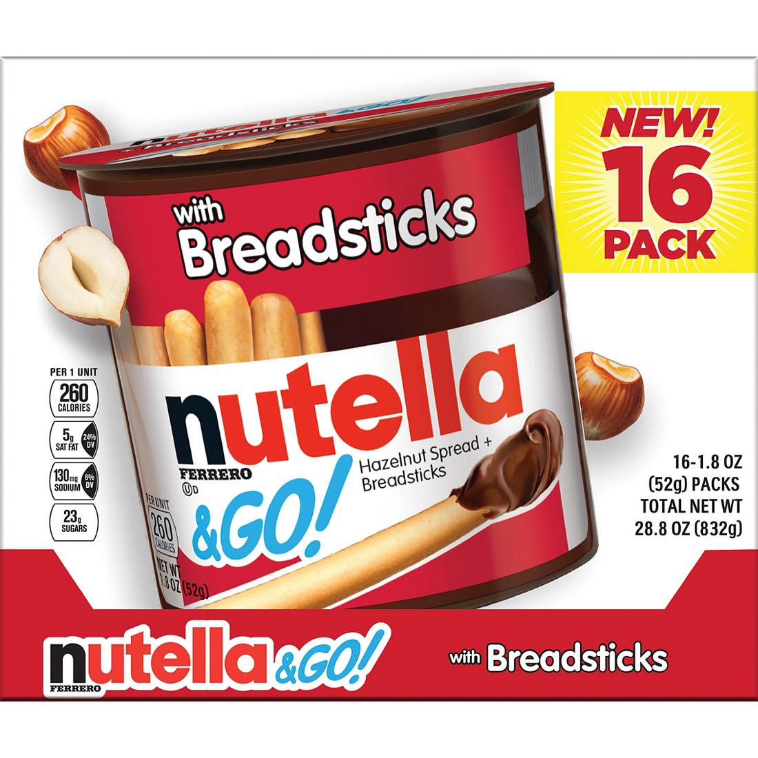 Ferrero Nutella & Go with Breadsticks 16 ct 1 8 oz
