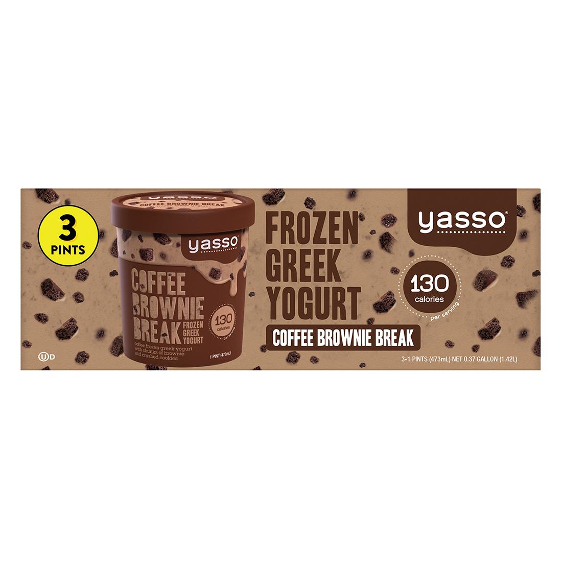 Yasso Coffee Brownie Break Frozen Greek Yogurt 3 pk BJs