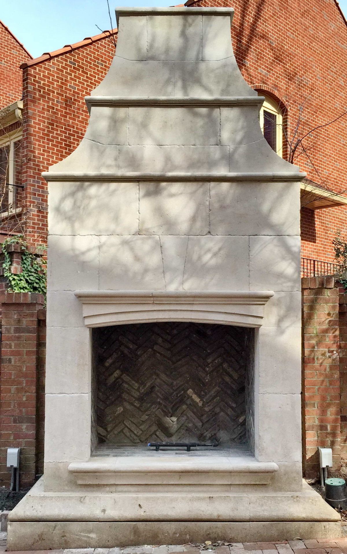 Black Brick Fireplace Fresh French Limestone Fireplace 01