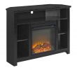 Black Fireplace Tv Stand Unique Walker Edison Wood Fireplace Tv Stand Cabinet for Most