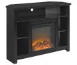 Black Fireplace Tv Stand Unique Walker Edison Wood Fireplace Tv Stand Cabinet for Most