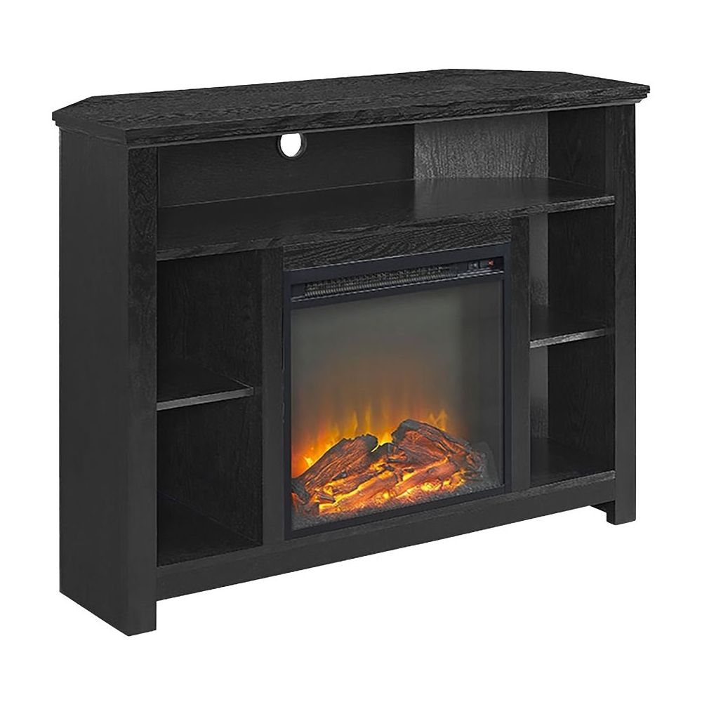 Black Fireplace Tv Stand Unique Walker Edison Wood Fireplace Tv Stand Cabinet for Most