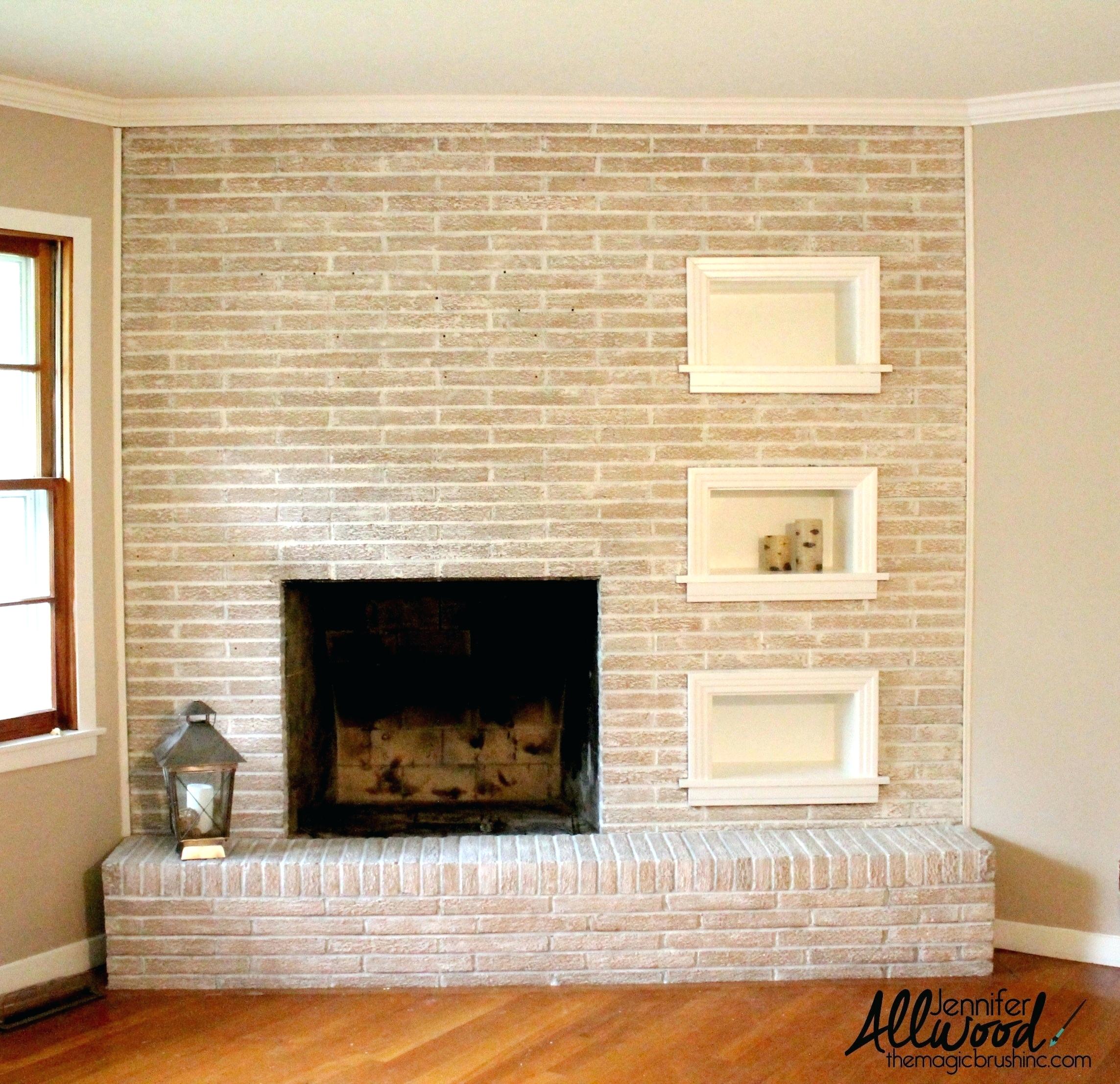 painted brick fireplace after the magic brush