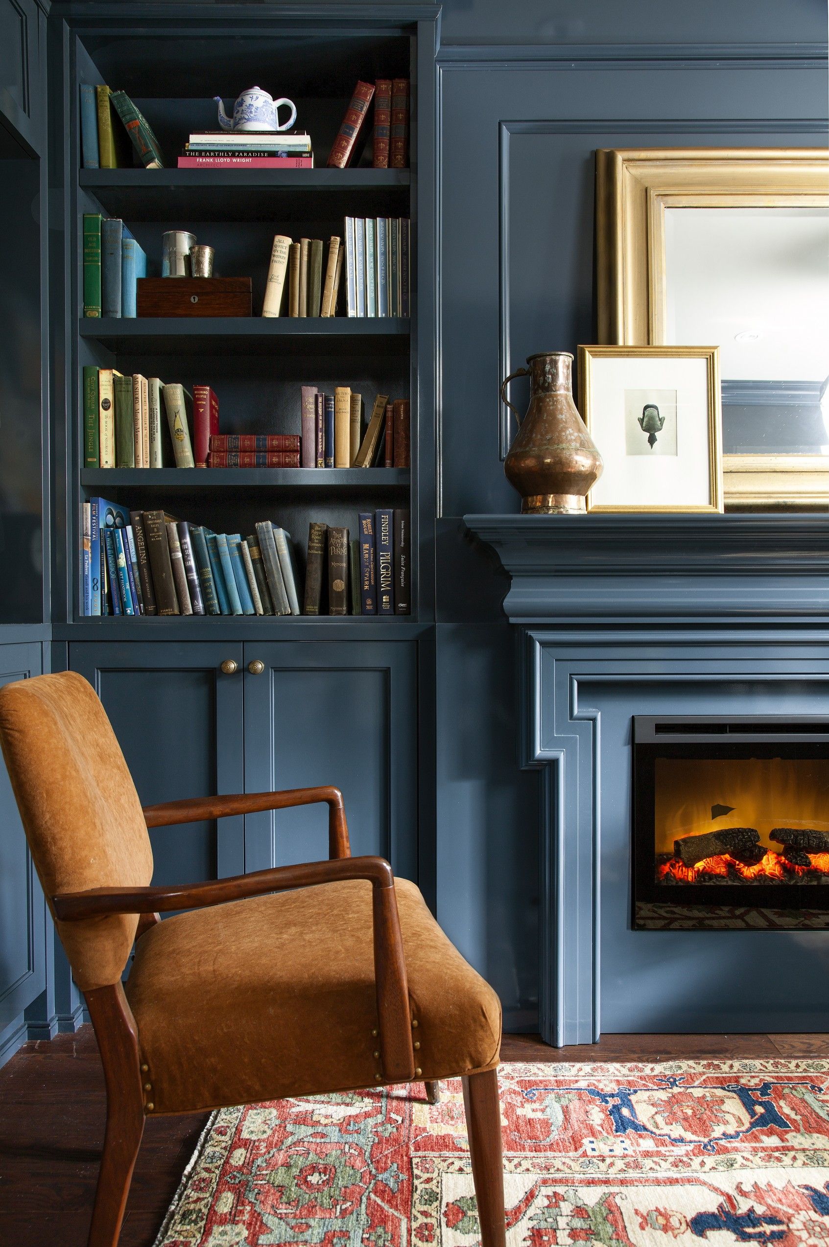 Blue Fireplace Awesome Image Result for Gray Den with Fireplace