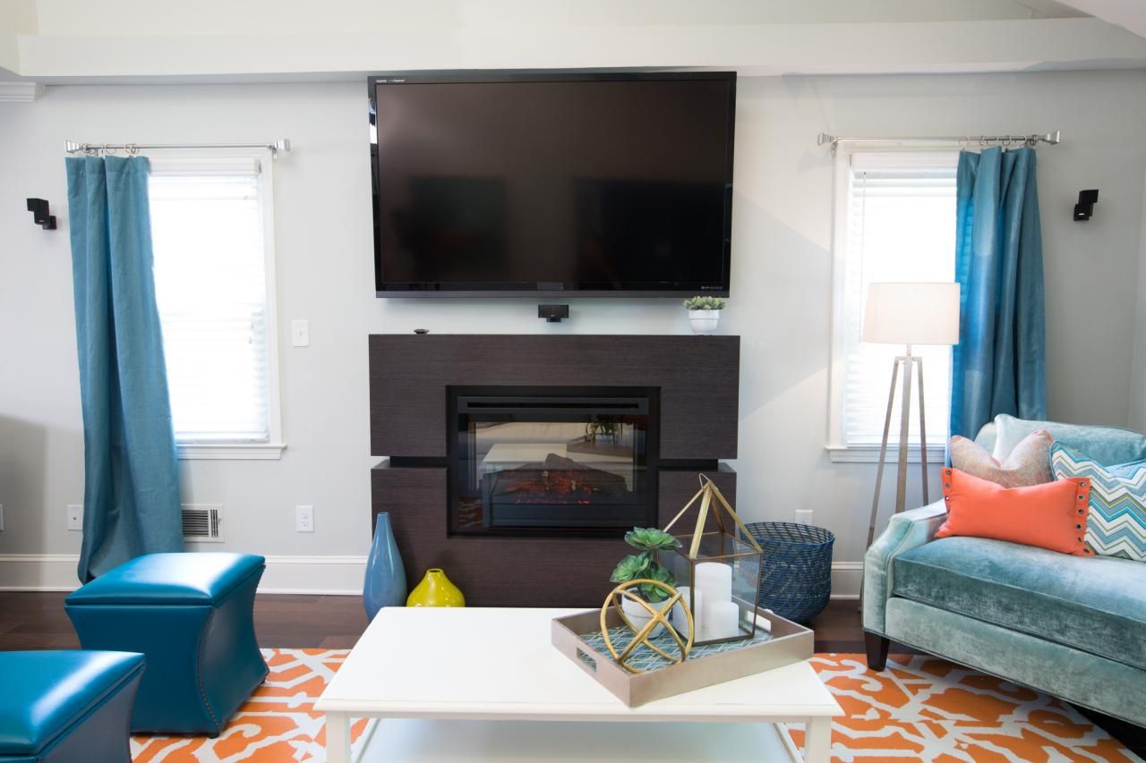 Blue Fireplace Fresh Hardwood Floors Additional Lighting and A Fresh Coat Of