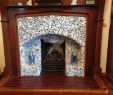 Blue Fireplace Tile Awesome Fireplace Mosaic Made From Blue and White China Pieces