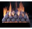 Blue Flame Fireplace Unique 18" Natural Fire Balls Vented Match Light Custom Embers Pan