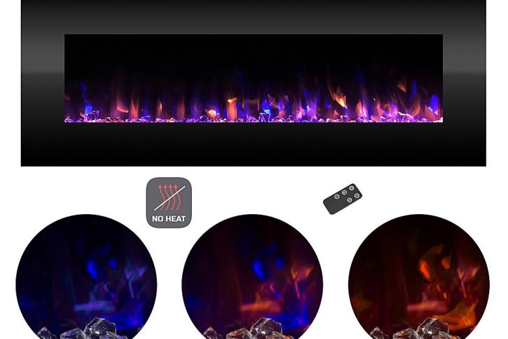 Blue Flame Fireplace Unique Electric Fireplace Wall Mount Color Changing Led No Heat
