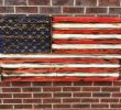 Bowden Fireplace Elegant Red White and Blue Engraved Wooden American Flag In 2019