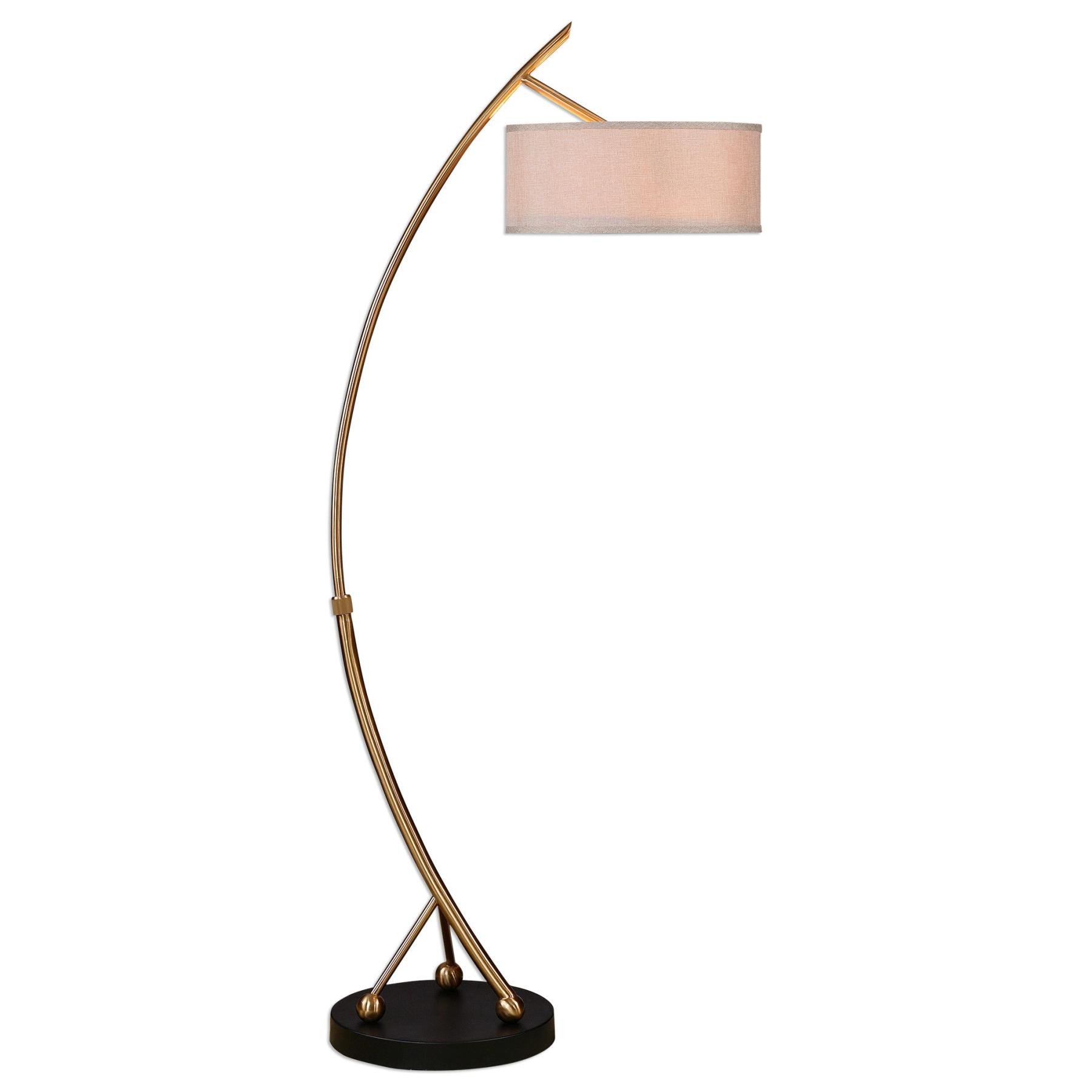 Brass Fireplace Elegant Uttermost Vardar Curved Brass Floor Lamp