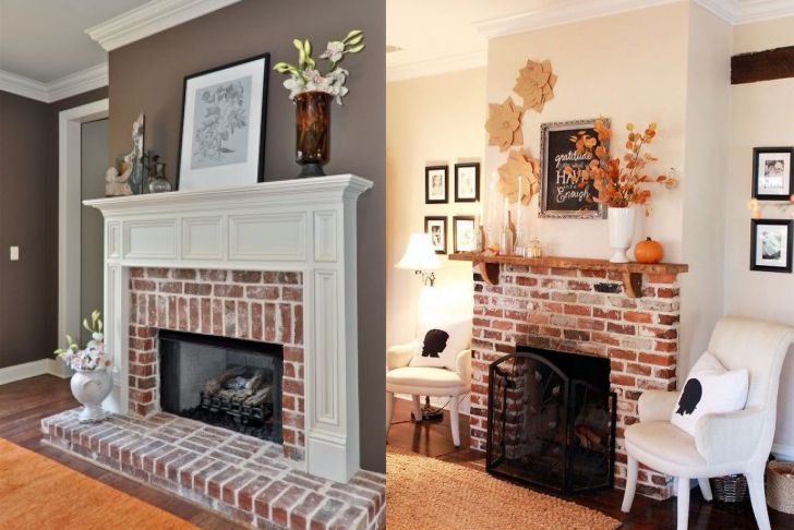 Brick Fireplace Hearth New Exposed Brick Fireplace Almond Home In 2019