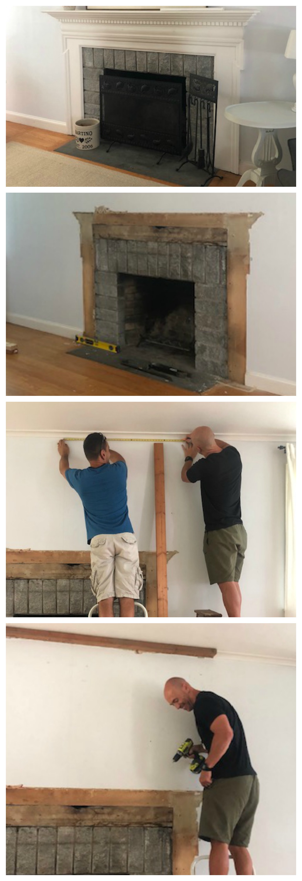 Brick Fireplace with White Mantle Elegant Shiplap Fireplace and Diy Mantle Ditched the Old