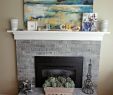 Brick Fireplace with White Mantle Lovely Puddles & Tea White Wash Brick Fireplace Makeover