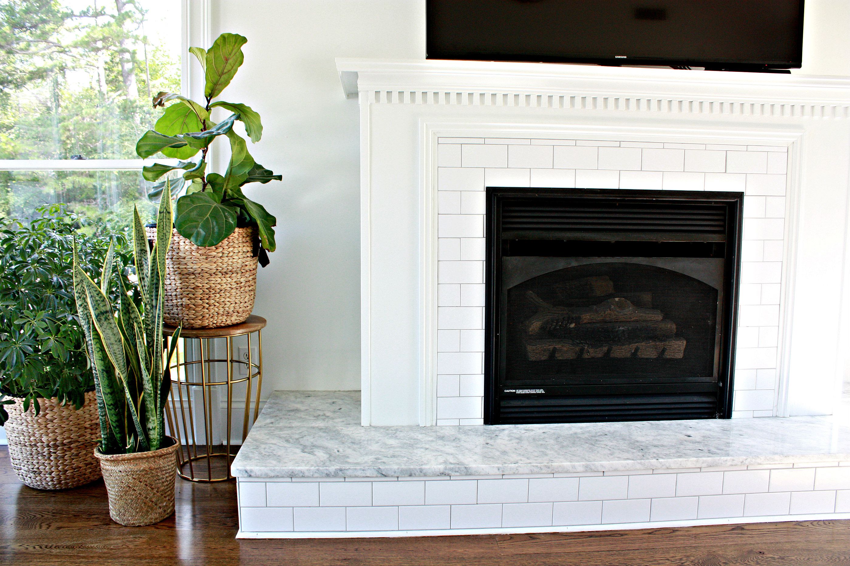 Brick Fireplace with White Mantle New 25 Beautifully Tiled Fireplaces