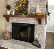 Brick Fireplace with Wood Mantel Beautiful Painted Brick Fireplace Sw Pure White Over Dark Red Brick