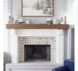 Brick Fireplace with Wood Mantel Unique Imagine This sort Of Look for Our Range Hood Brick Shiplap