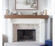 Brick Fireplace with Wood Mantel Unique Imagine This sort Of Look for Our Range Hood Brick Shiplap