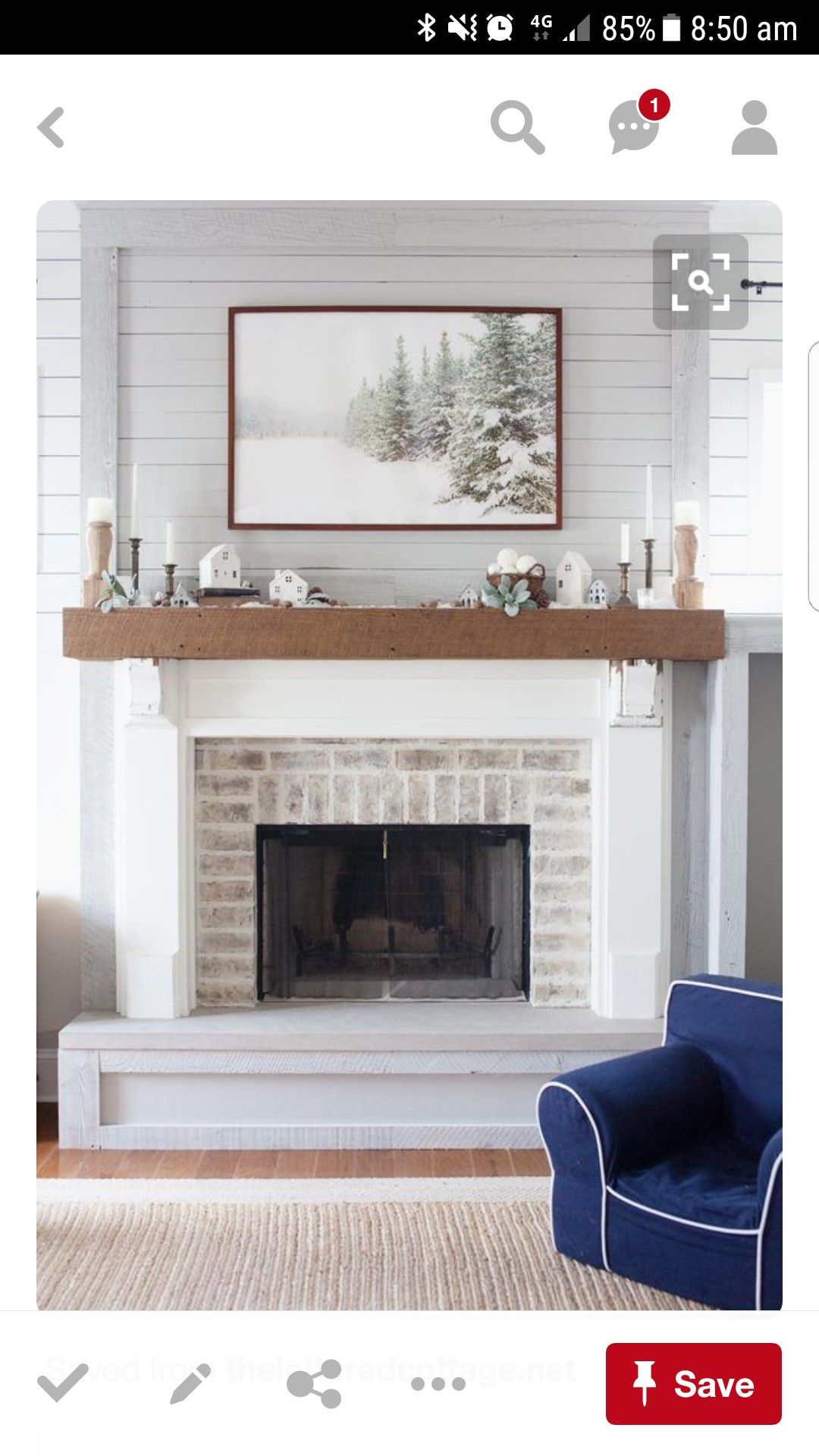 Brick Fireplace with Wood Mantel Unique Imagine This sort Of Look for Our Range Hood Brick Shiplap