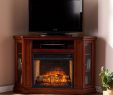 Brown Tv Stand with Fireplace New southern Enterprises Claremont Corner Fireplace Tv Stand In Mahogany