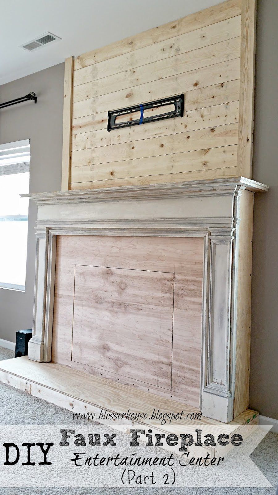 Build Your Own Fireplace Best Of Diy Faux Fireplace Entertainment Center Part E