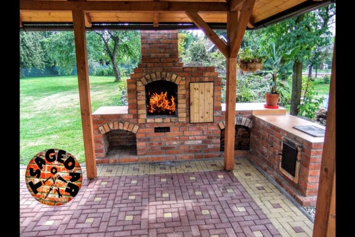 Build Your Own Outdoor Fireplace Best Of Zahradn­ Krb S Ud­rnou Stavba Diy Building Outdoor Fireplace with Smoker and Grill