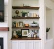 Built In Bookshelves Fireplace Beautiful Styling the Floating Shelves In Our Modern Farmhouse