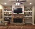 Built In Bookshelves Fireplace Fresh Stacked Rock Fireplace Barnwood Mantel Shiplap top with