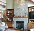 Built In Bookshelves Fireplace Inspirational Stone Fireplace Surrounded by Built In Bookshelves Creates A