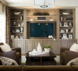 Built In Bookshelves Fireplace Luxury Family Room Media Wall Idea