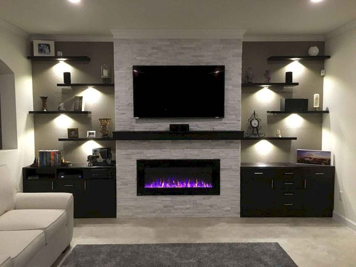 Built In Fireplace Cabinets Elegant 50 Diy Floating Shelves for Living Room Decorating