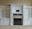 Built In Fireplace Cabinets Unique Painted Poplar Wall Built In with Subtle Stone Accented