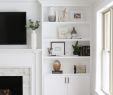 Built In Shelves Around Fireplace Best Of White Built Ins Around the Fireplace before and after