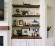 Built In Shelves Around Fireplace Inspirational Styling the Floating Shelves In Our Modern Farmhouse