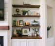 Built Ins Next to Fireplace Luxury Styling the Floating Shelves In Our Modern Farmhouse