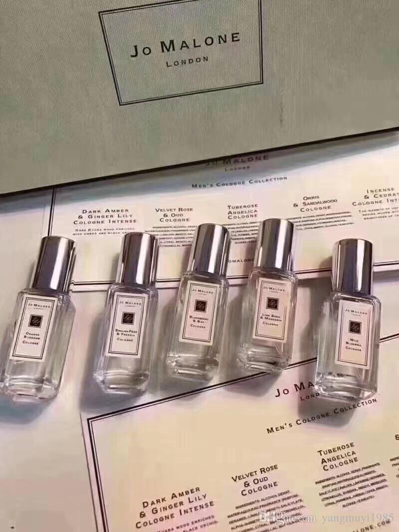 By the Fireplace Cologne Beautiful 2019 Famous 9 Ml 5 Jo Malone Cologne for Men Portable Fragrance Kits Long Lasting Time Gentleman Perfume Sets Good Smell Fireplace Incense Frangipani