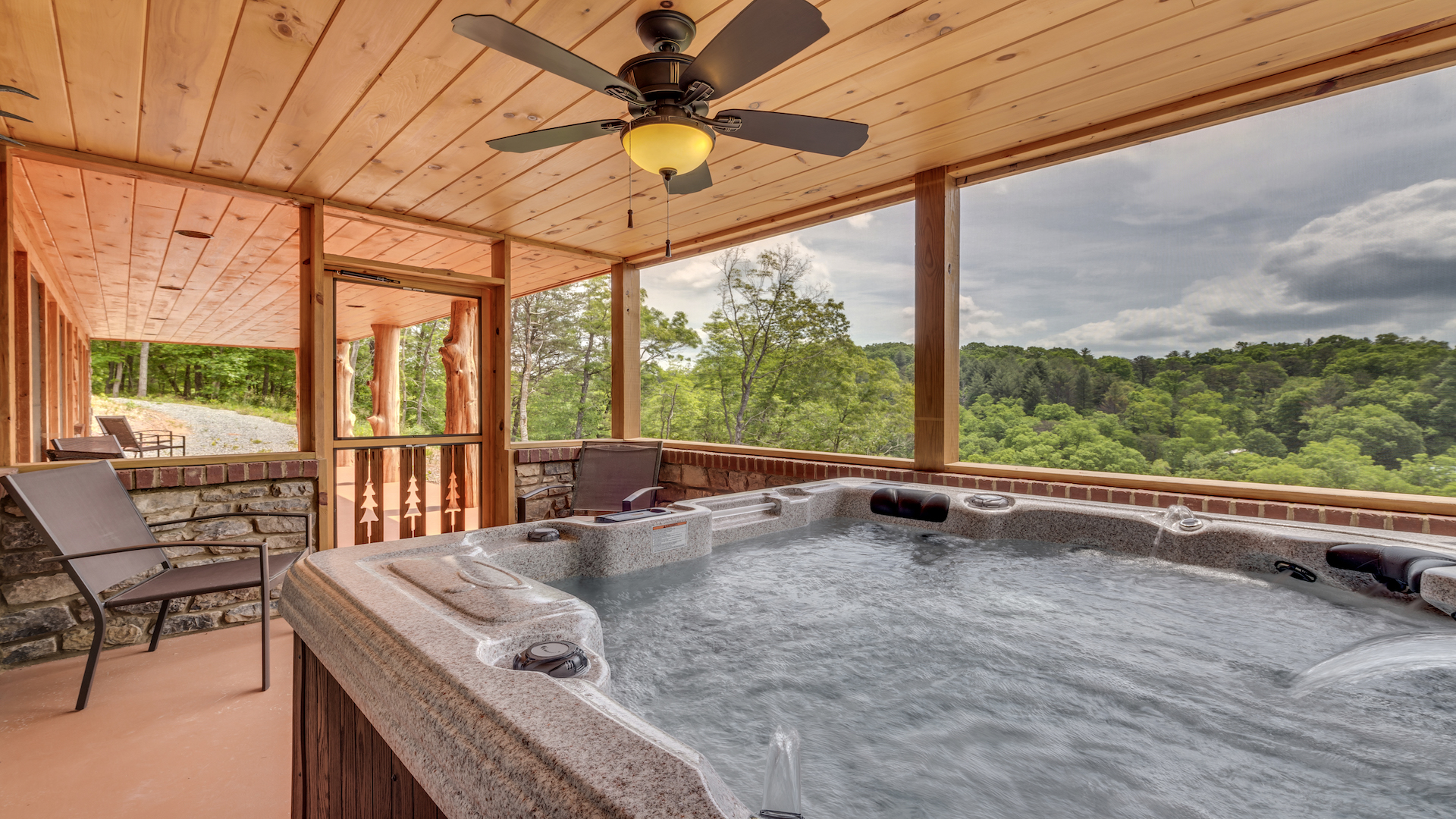 Simply Amazing Terrace Level Hot Tub Porch 1