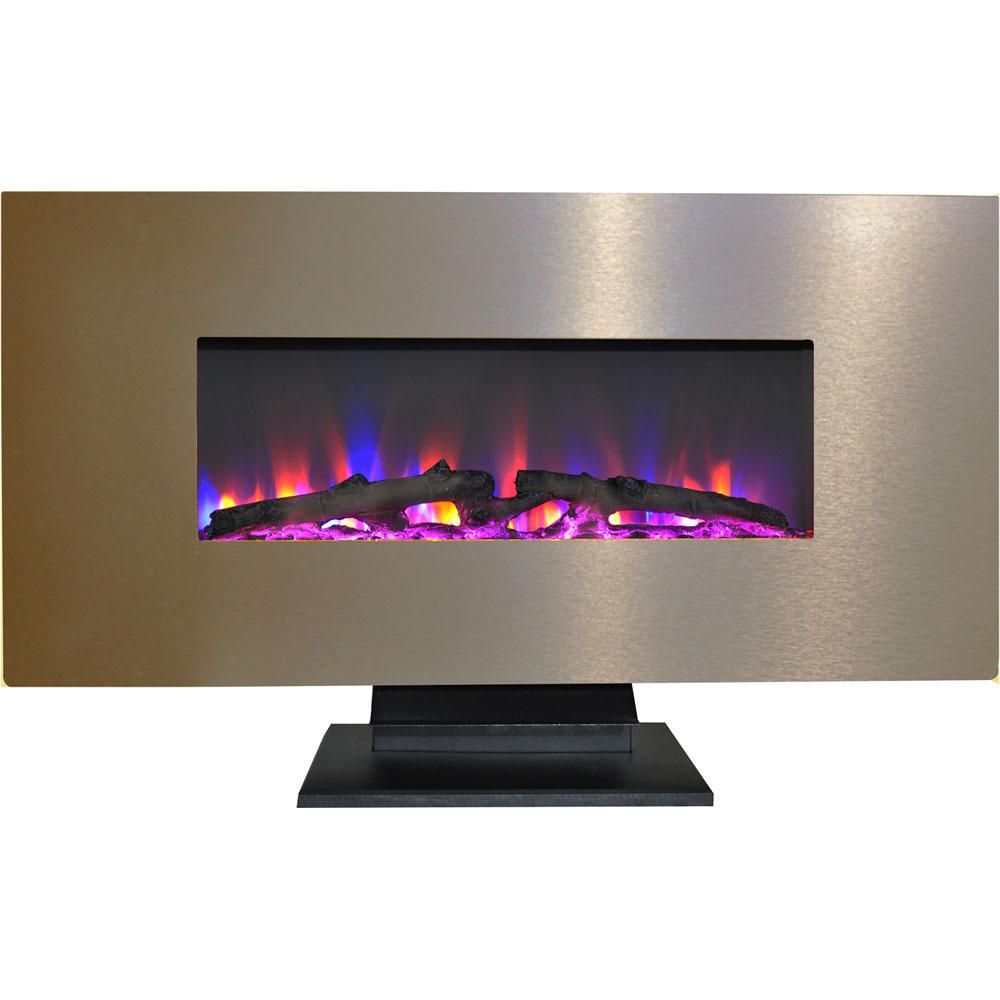 Cambridge 42 in Metallic Electric Fireplace in Bronze with 180df2b50e9992bd ce1ed09f