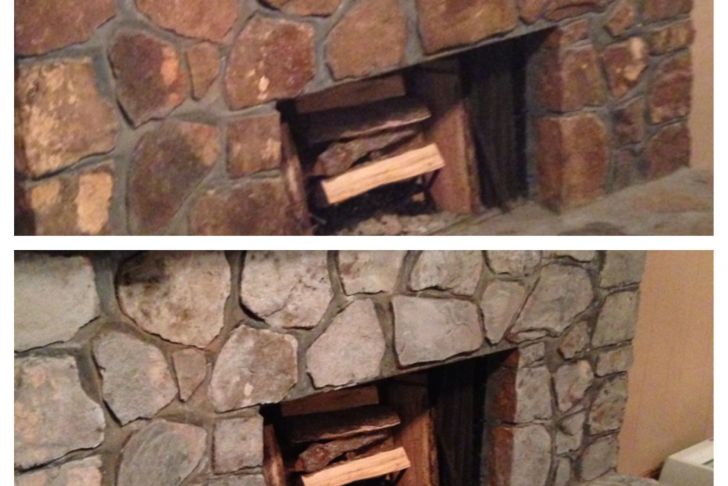 Can You Paint A Stone Fireplace New Diy Painted Rock Fireplace I Updated Our Rock Fireplace