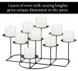 Candle Holder for Inside Fireplace New Smtyle Diy 9 Mantle Candelabra Flameless or Wax Candle Holders for Fireplace with Black Iron Decoration On Desk Floor