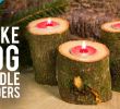 Candle Holders for Fireplace Hearth Elegant How to Make Rustic Wooden Log Candle Holder