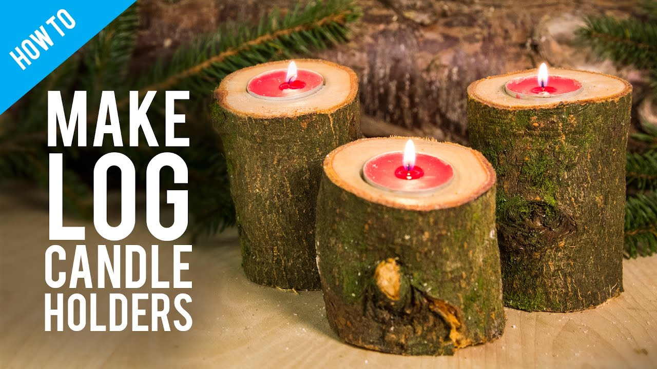 Candle Holders for Fireplace Hearth Elegant How to Make Rustic Wooden Log Candle Holder