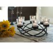 Candle Holders for Fireplace Hearth New Porch & Den Montclair Ardsley Round Waves Black Wrought Iron