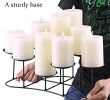 Candle Holders for Fireplace Mantel Elegant Smtyle Diy 9 Mantle Candelabra Flameless or Wax Candle Holders for Fireplace with Black Iron Decoration On Desk Floor