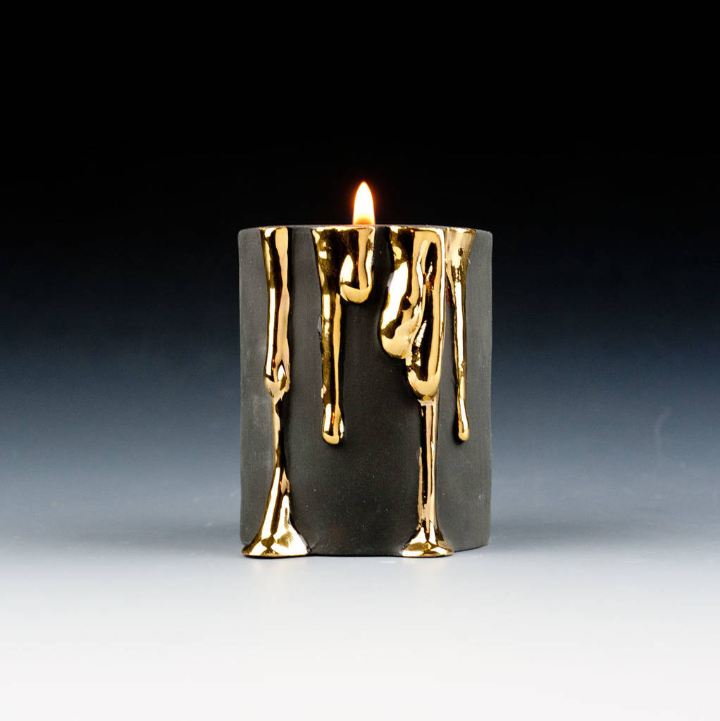 Candle Stand for Fireplace Awesome Black Candle Holders with Dripping Gold