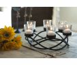 Candle Stand for Fireplace Elegant Porch & Den Montclair Ardsley Round Waves Black Wrought Iron