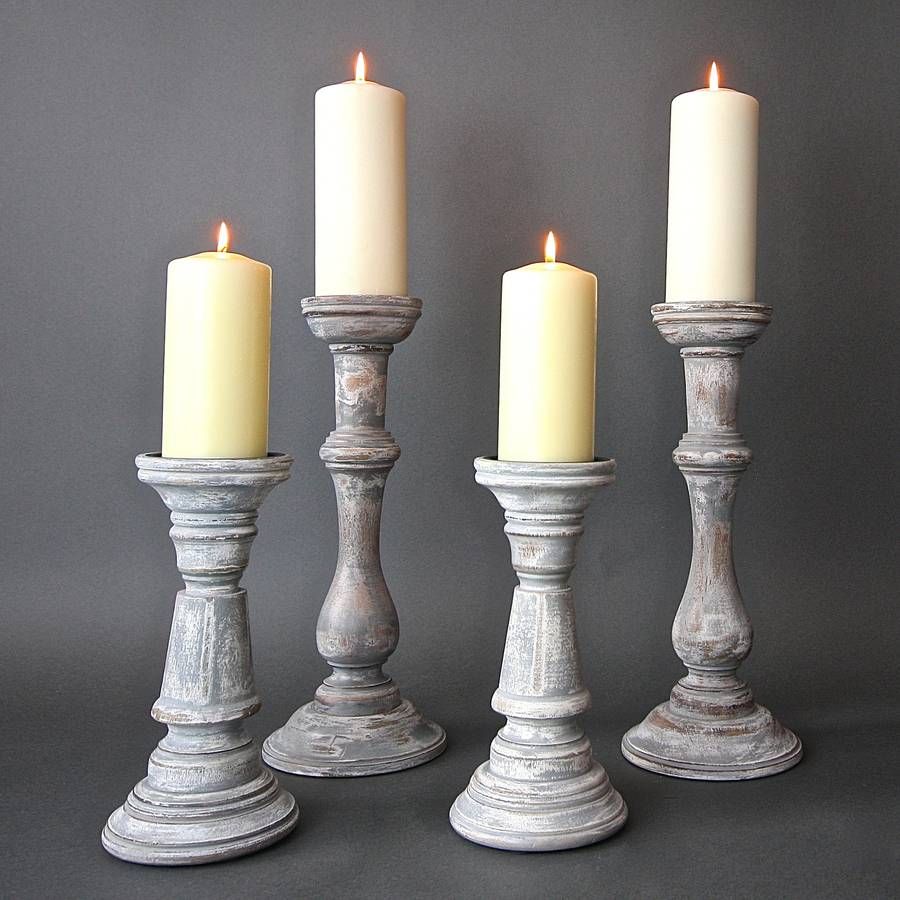 Candle Stand for Fireplace Lovely Pair Vintage Grey Candlesticks Ð´ÐµÑÐµÐ²Ð¾