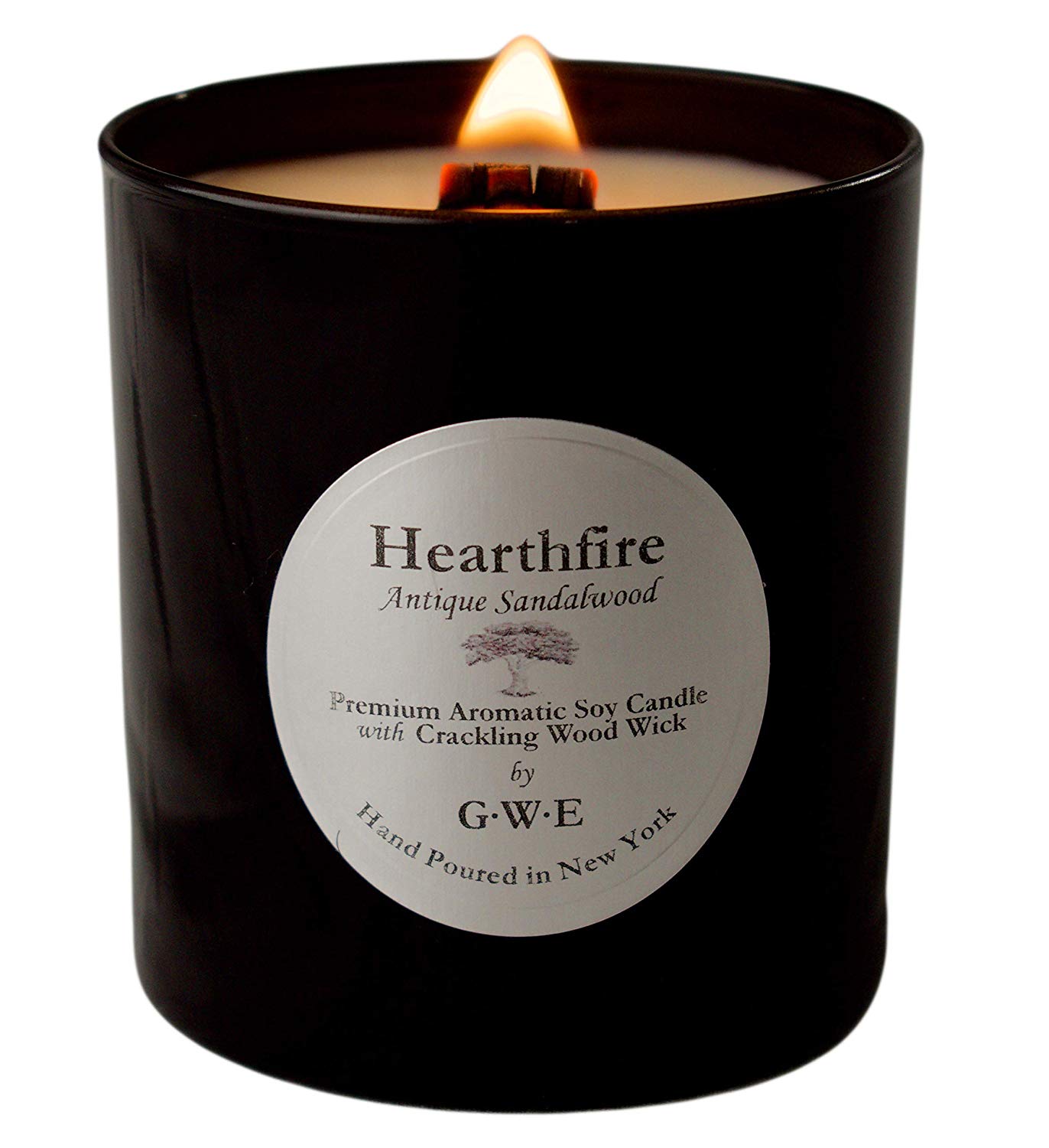 HEARTHFIRE by GWE Sandalwood Soy Candle w Crackling ASMR 81sonqUoHtL SL1500