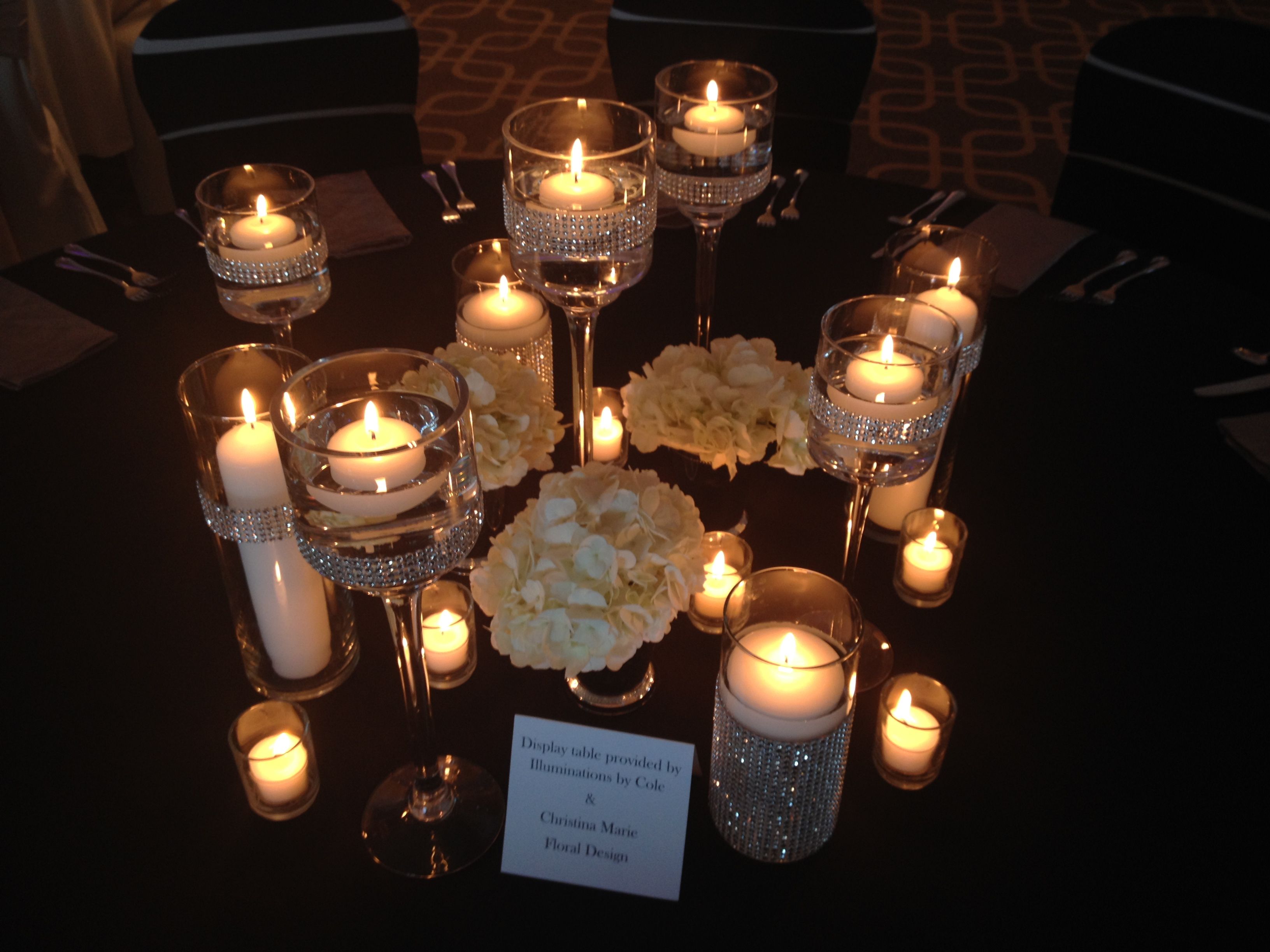 Elegant candle centerpiece lots of candles rhinestone 0d78b11d eb4593c4c43cb45def8