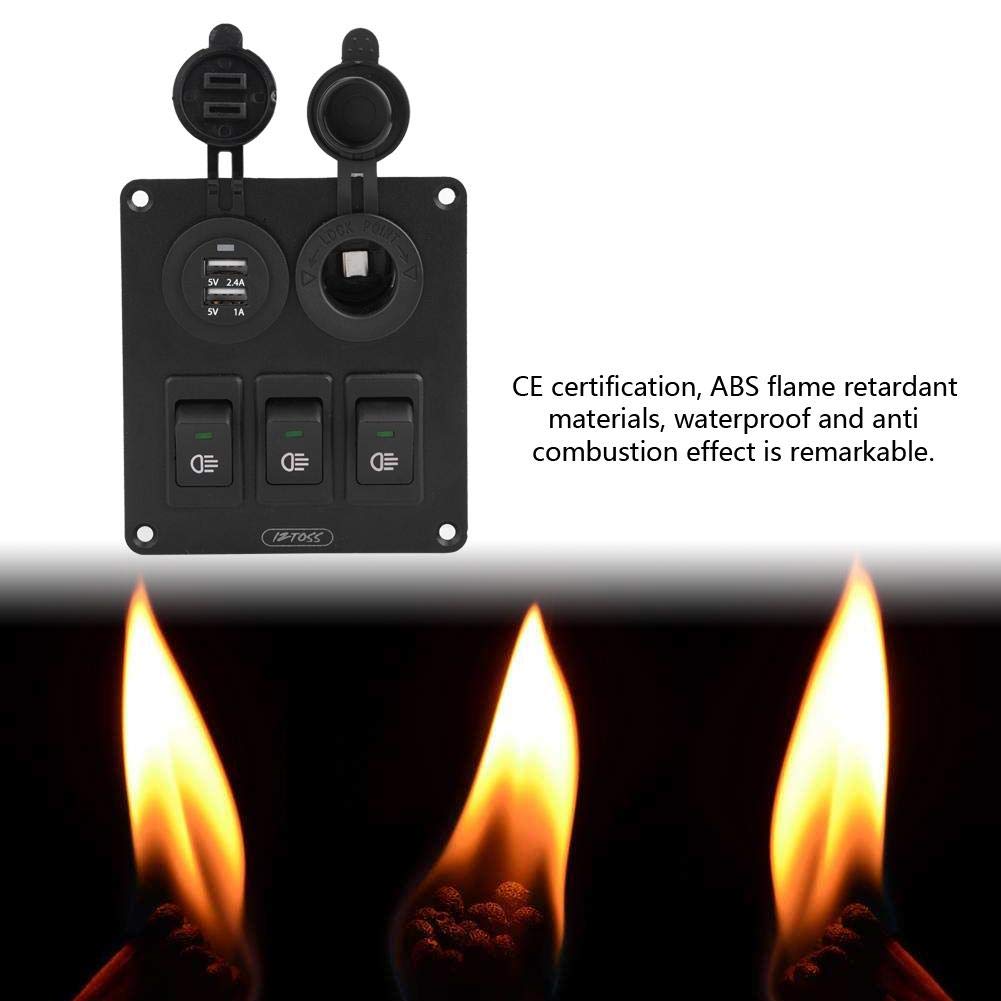 Carlington Electric Fireplace Fresh Amazon Keenso 3 Gang Rocker Switch Panel Waterproof