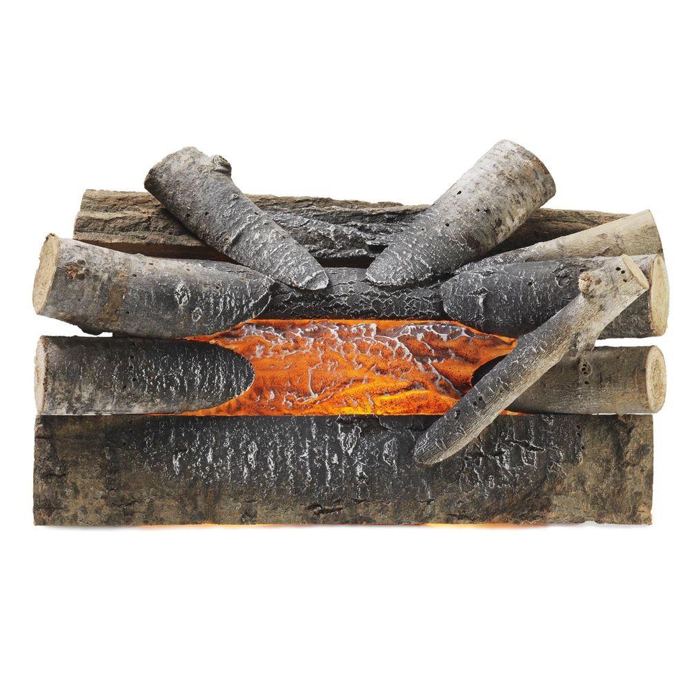 pleasant hearth electric fireplace logs l 20w 64 1000